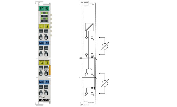 BECKHOFF EL3164 4-Channel Analog Input Terminal Turkey